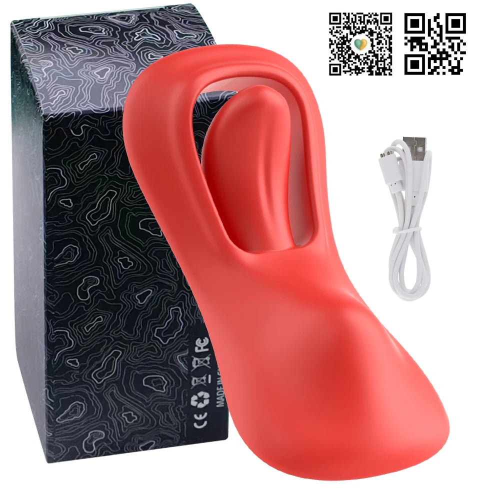 Wearable APP Controlling Tongue Vibrator 9 Vibration Panties Clitoral Double Stimulation Massager Penetration Female Adult Toys