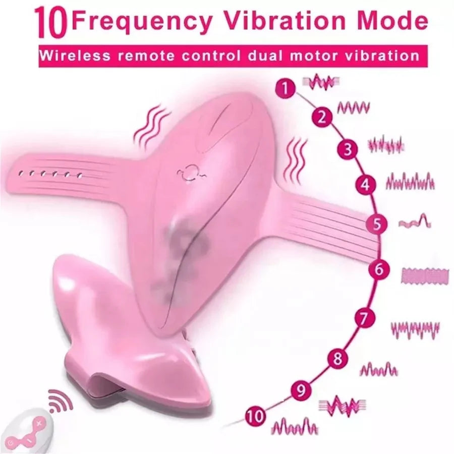 Wearable Vibrator Toy for Women Wireless Panty with Remote Control Bullet Sex Toy Vibrating Panties for Couples with Red Pink