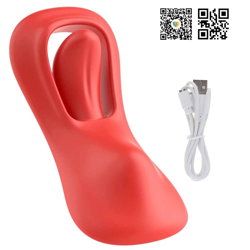Wearable APP Controlling Tongue Vibrator 9 Vibration Panties Clitoral Double Stimulation Massager Penetration Female Adult Toys